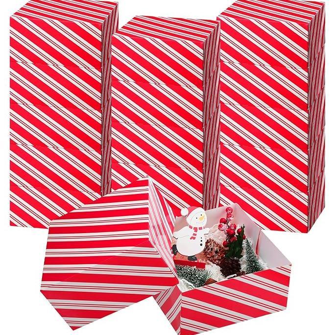 Gambar Zhanmai 15 Set Christmas Gift Boxes With Lids Candy Cane Gift Wrap dari Perdana Sstore undefined Tokopedia