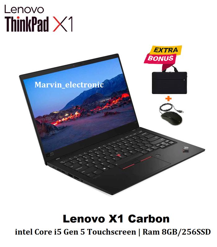 Gambar LAPTOP LENOVO TOUCH SCREEN X1 CARBON CORE i5 GEN 5TH 8GB/1TB WIN 10 - 8GB/128SSD, i5 GEN 4TH dari Marvin electronic undefined Tokopedia
