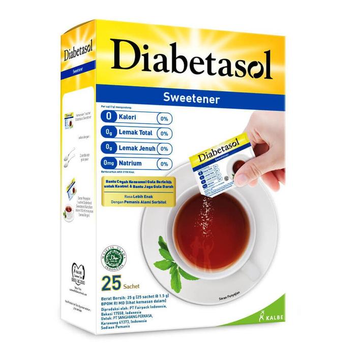 Gambar READY DIABETASOL SWEETENER PENGGANTI GULA ISI 25 / 50 / 100 SACHET - 25 SACHET dari nnanacuocuo undefined Tokopedia