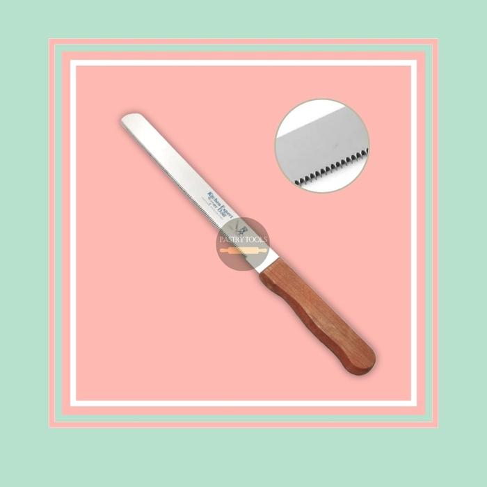 Gambar CAKE KNIFE 8"  pisau roti kue serrated knife dapur bakery alat dari Pastry Tools undefined Tokopedia