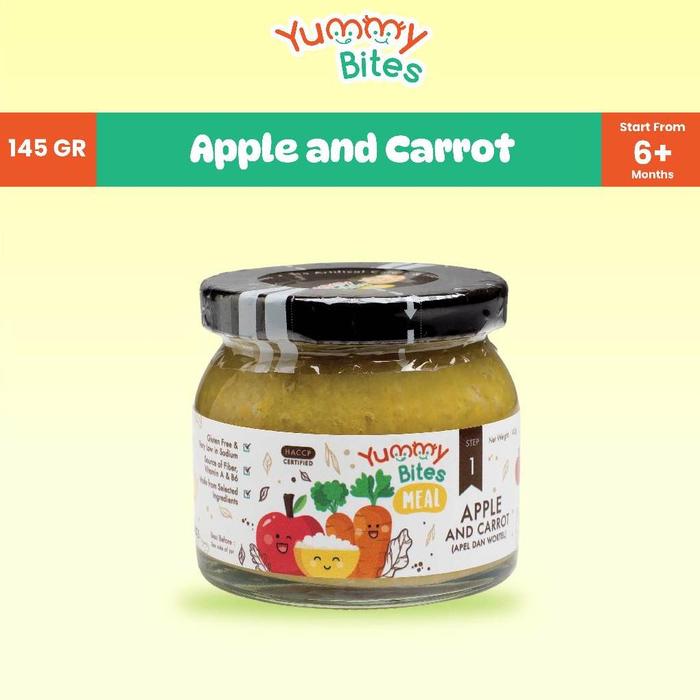 Gambar READY STOCK YUMMY BITES MEAL STEP 1/ 145 GR/ MAKANAN BAYI/ MPASI BABY - Apple & Carrot dari Hanimarket undefined Tokopedia