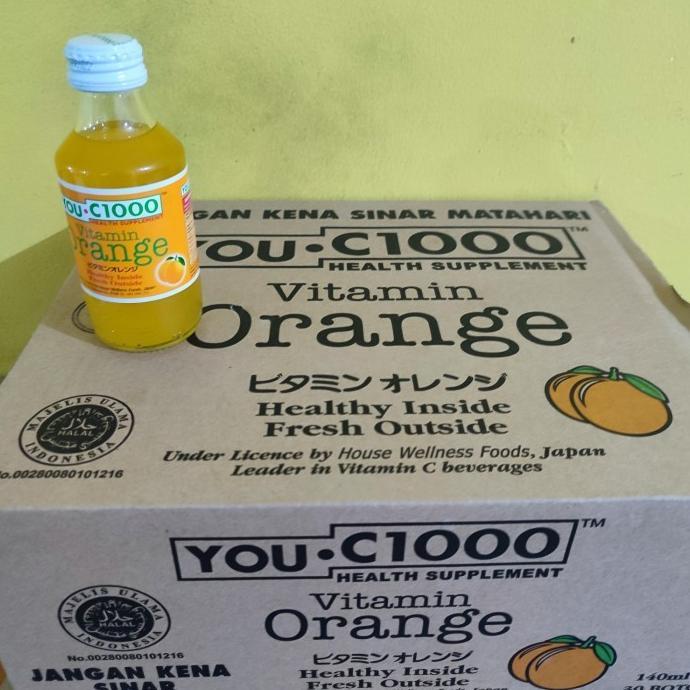 Gambar YOU C 1000 / UC 1000 / YOU C1000 VITAMIN ORANGE 140ML X 30 BOTOL dari ernawilis undefined Tokopedia