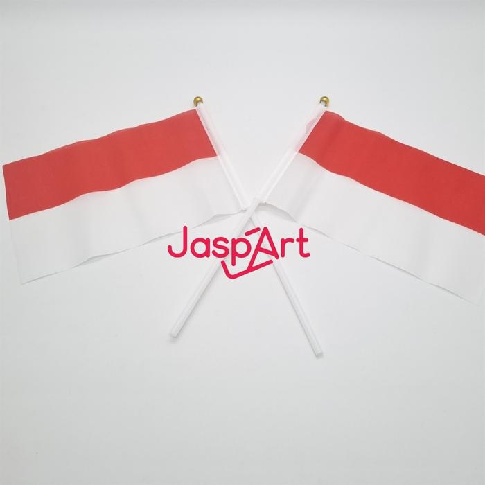 Gambar Bendera Tongkat Tangkai Merah Putih Kecil Indonesia Pawai 17 Agustusan - 14x21 cm dari Jaspart undefined Tokopedia