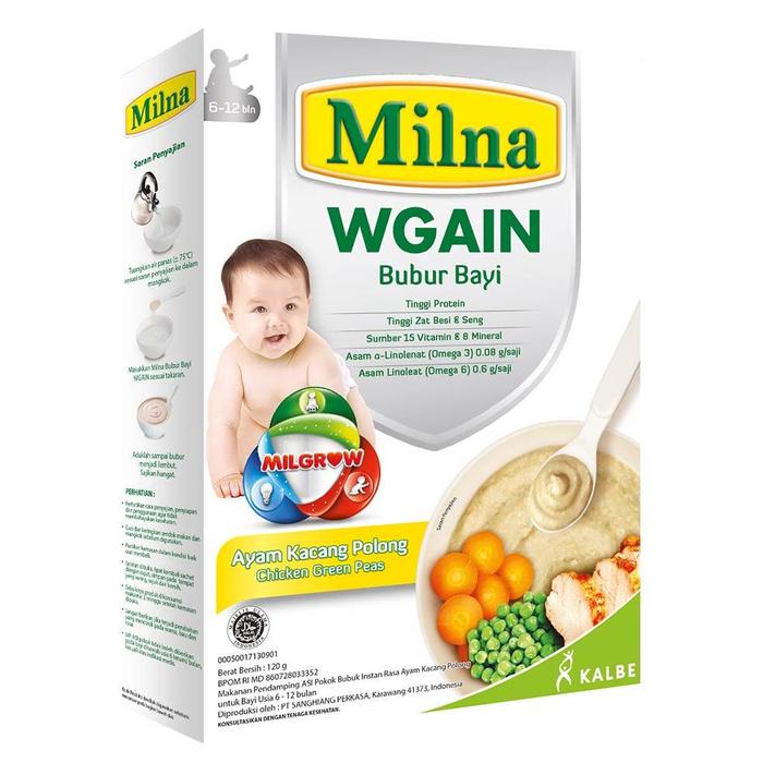 Gambar MILNA WGAIN BUBUR BAYI 120 gr 6-12 Bulan - Ayam Bayam - Kacang Polong - Kacang Polong dari Rumahsiinggah undefined 5 Tokopedia