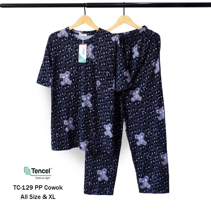 Gambar GREET NIGHT WEAR - Baju Tidur Cowok TENCEL Modal : TC- / PP L - XL MIX (1) - TC-129, SIZE L dari greetnightwear undefined Tokopedia