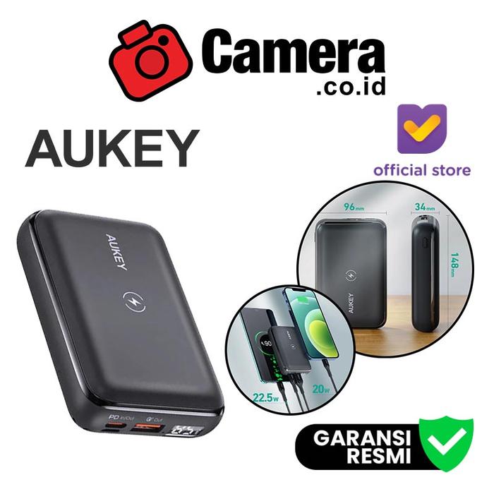 Gambar AUKEY PowerBank Wireless 10000mAh PB-WL01S Basix Pro Mini 20W Wireless Charging Power Bank 10000 mAh dari CAMERA CO ID undefined Tokopedia