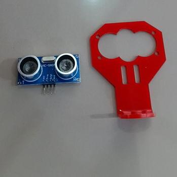 Gambar NEW SET CASE & sensor ultrasonic HC-SR04 modul module pengukur jarak wemos nodemcu esp8266 esp-32 arduino_uno Mega with mounting dudukan akrilik - Merah dari art techno new_NEW undefined Tokopedia