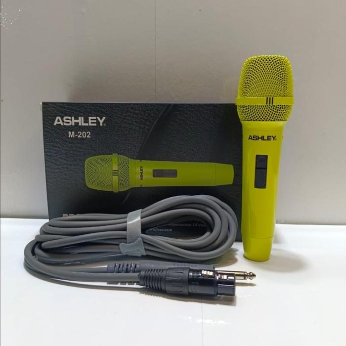 Gambar Mikrofon Dynamic Ashley M 202 Microphone kabel Ashley Original - Hitam dari Billy Audio undefined Tokopedia