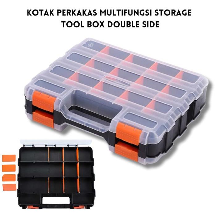 Gambar COD FNICEL Kotak Perkakas Multifungsi Storage Tool Box Double Side / box bahan alat kerja obeng tang / tool box perkakas kelistrikan kuat luas / tempat penyimpanan alat kerja luas / tool box sekrup baut dari Dalirin_ undefined Tokopedia