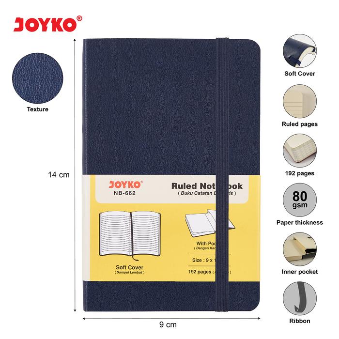 Gambar Joyko Notebook GARIS A5 A6 SOFT COVER / Buku Diary Jurnal A5 A6 Joyko - A6 dari Raja Stationery undefined Tokopedia