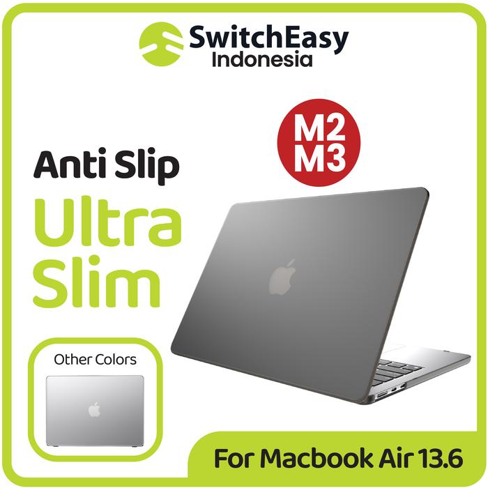 Gambar Case MacBook Air 13.6 Inch M4 M3 M2 SwitchEasy Nude Casing Slim Hardcase Cover - Trans Black dari SwitchEasy Official undefined Tokopedia