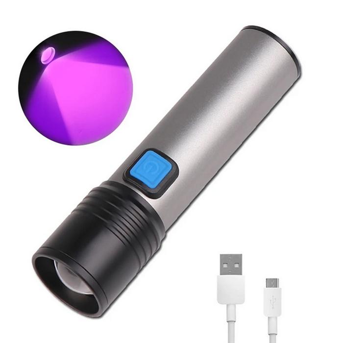 Gambar Senter LED Ultraviolet UV Portable Stain Hunting Detector 395nm - Silver dari Jogjaled12original undefined Tokopedia