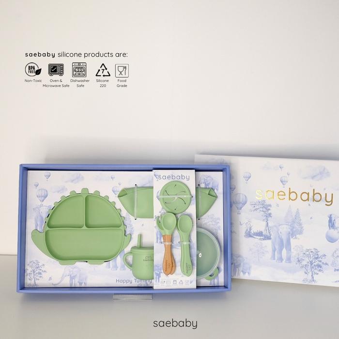 Gambar ANDINO SET Baby Feeding Set Silikon, Hampers Alat Makan Bayi - ANDINO GREEN dari Sae gift undefined Tokopedia