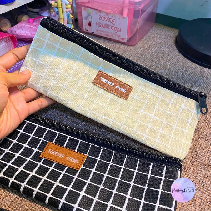 Gambar Pouch tempat pensil motif lucu - kotak cream dari Peeling Store undefined Tokopedia