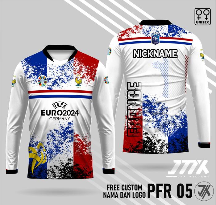 Gambar Jersey fans timnas prancis lengan panjang kaos piala eropa 2024 - Putih, SIZE 0 dari jmxfactory undefined Tokopedia