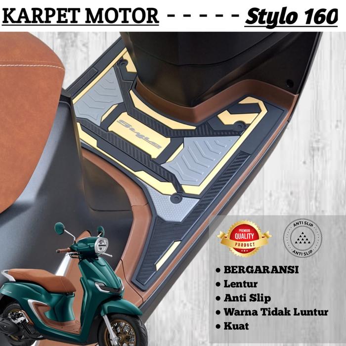 Gambar Karpet Honda Stylo 160 Pijakan Kaki Stylo 160 Bahan Karet Premium - Cream dari Motoin.acc undefined Tokopedia