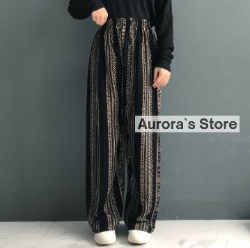 Gambar [NEW] Celana Panjang Wanita Variasi Motif Kulot Piyama Rayon Premium V1 - Ellie Black dari Aurora's Store ID undefined Tokopedia