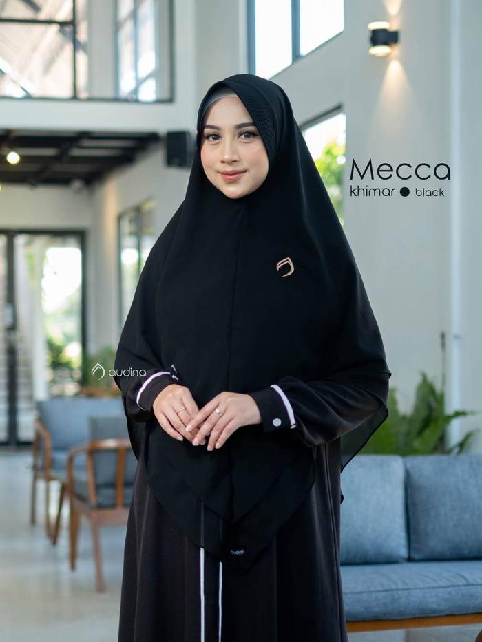 Gambar JILBAB KHIMAR UMRAH HAJI/ HITAM PUTIH/ ORIGINAL AUDINA HIJAB - Hitam dari Jilbabseries undefined Tokopedia