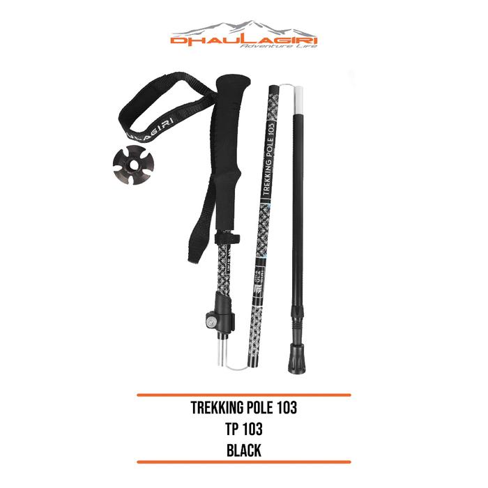 Gambar dhaulagiri 103 Trekking Pole UL Ultralight dhaulagiri Model Lipat TP103 tp 103 walking stick hiking tongkat pendaki kuat ringan trail running bukan naturehike black diamond - Hitam dari PERALATAN CAMPING GROSIR undefined Tokopedia