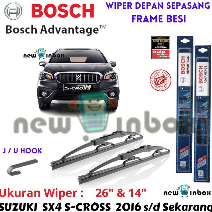 Gambar Wiper Depan Mobil SUZUKI SX4 S-CROSS 2016-On Sepasang ADVANTAGE 26" & 14" - Depan 26" & 14" dari MITRA BABE TEKNIK undefined Tokopedia