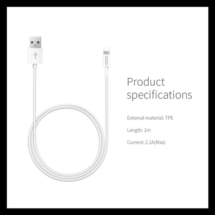 Gambar Nillkin Cable Original Usb To Lightning Kabel Data Charger 2.1A 1M Charging Apple - WHITE., USBTO-LIGHTNING dari T-ORIGINAL STORE undefined Tokopedia