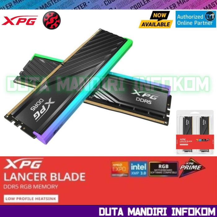 Gambar Adata XPG LANCER BLADE RGB DDR5 16GB 32GB PC48000 6000MHz - Memory PC Desktop Gaming - Black Edition , 16GB (1x16GB) CL48 dari Duta Mandiri Infokom undefined Tokopedia