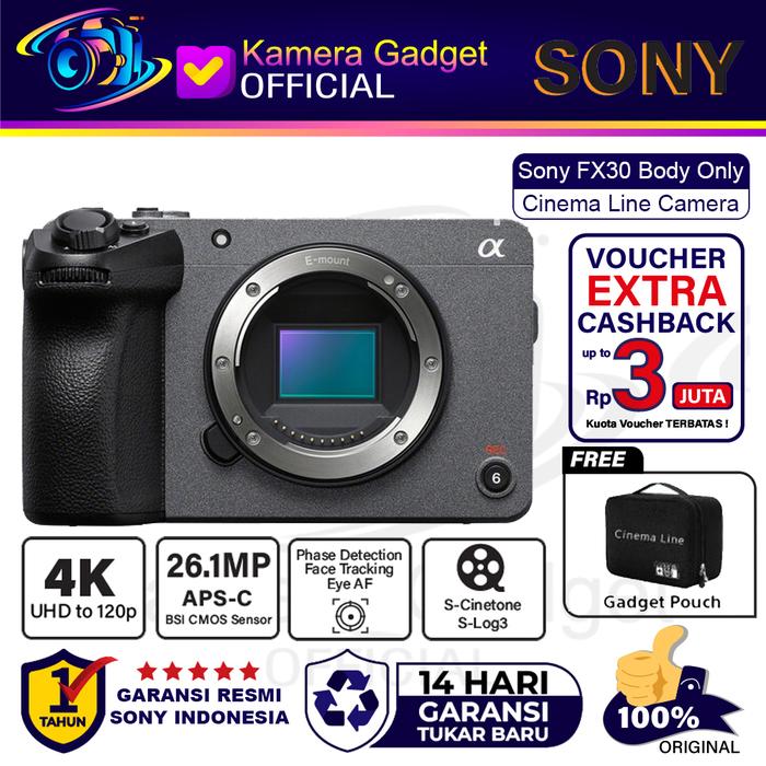 Gambar Sony FX30 Body Only Compact Cinema Line Camera FX-30 - BODY ONLY dari Kamera Gadget Official undefined Tokopedia