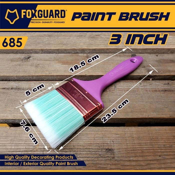 Gambar FOXGUARD 685 Kuas Tangan Bulu Sintetis Ukuran 4 Inch 3 Inch 2 Inch 1 Inch Untuk Cat Dinding Minyak - 3 Inch dari Pi Toserba undefined Tokopedia