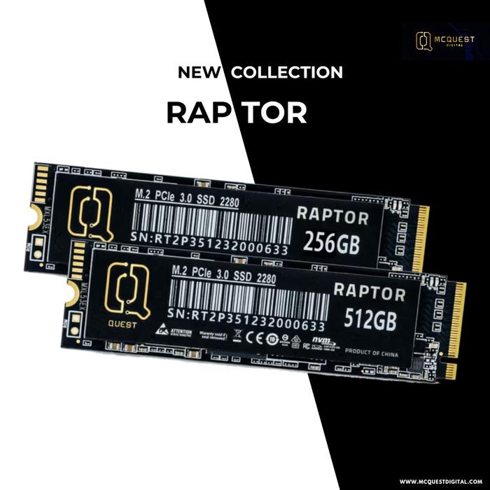 Jual MCQuest Digital RAPTOR NVME 512GB M.2 NVMe PCIe Gen 4x4 SSD ...