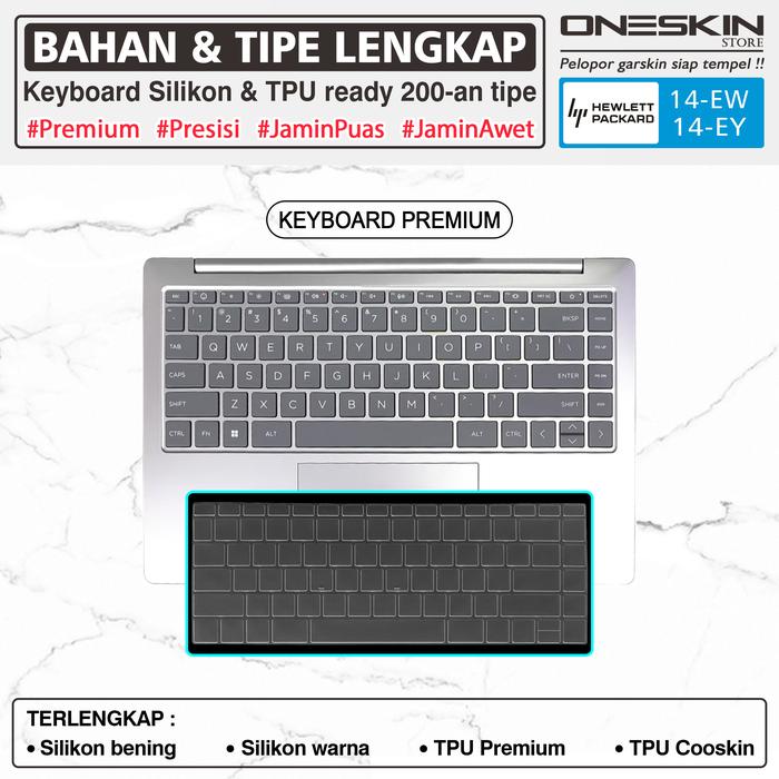 Gambar Garskin Sticker Laptop Pelindung Screen Keyboard Protector HP Pavilion Plus 14-ew ew1002tu ew1003tu ew1005tu ew1006tu Full Body Tpu Bening Glossy Doff - KeyboardPremier dari Oneskin Store Indonesia undefined Tokopedia