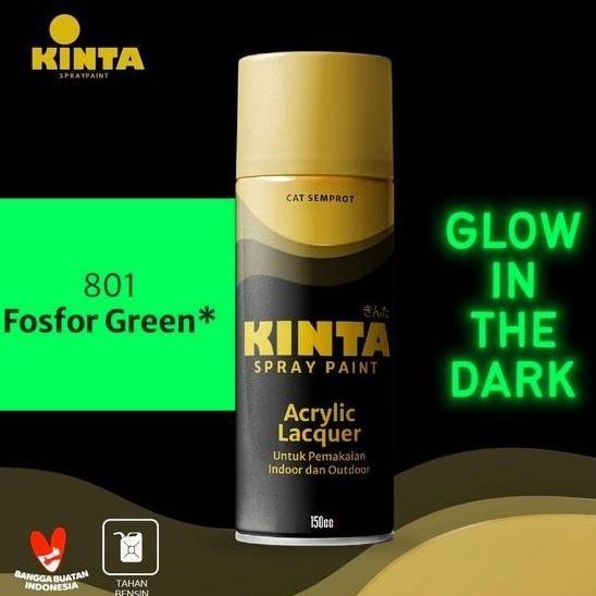 Gambar (RWS) Cat Semprot pilox KINTA GLOW IN THE DARK pilok fosfor paint aerosol - FOSFOR Green dari hasen store77 undefined Tokopedia