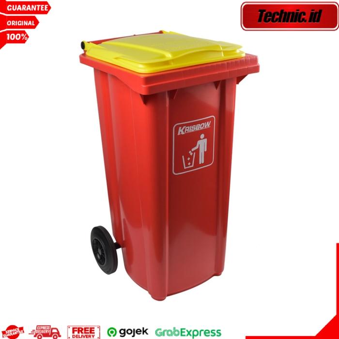 Jual Krisbow 120 Liter Tempat Sampah Outdoor Dilengkapi Penutup Dan 2 ...
