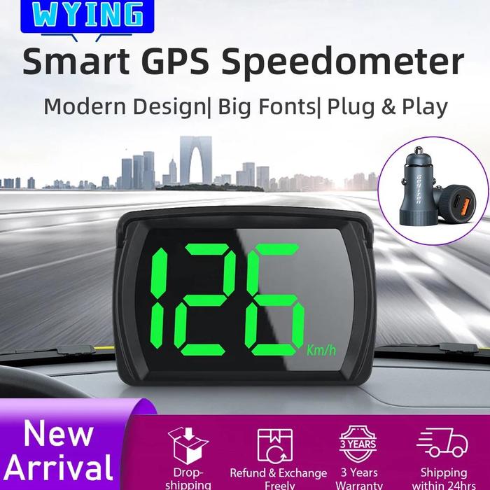 Gambar Wying Gps Kmh Mph Digital Speedometer Head Up Car Electronics Accessories Big Font Speed All Cars dari Bazar Storee undefined Tokopedia