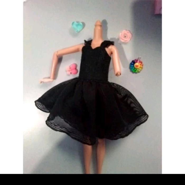 Gambar baju boneka Barbie handmade - Hitam dari Kiddyandkitty undefined Tokopedia