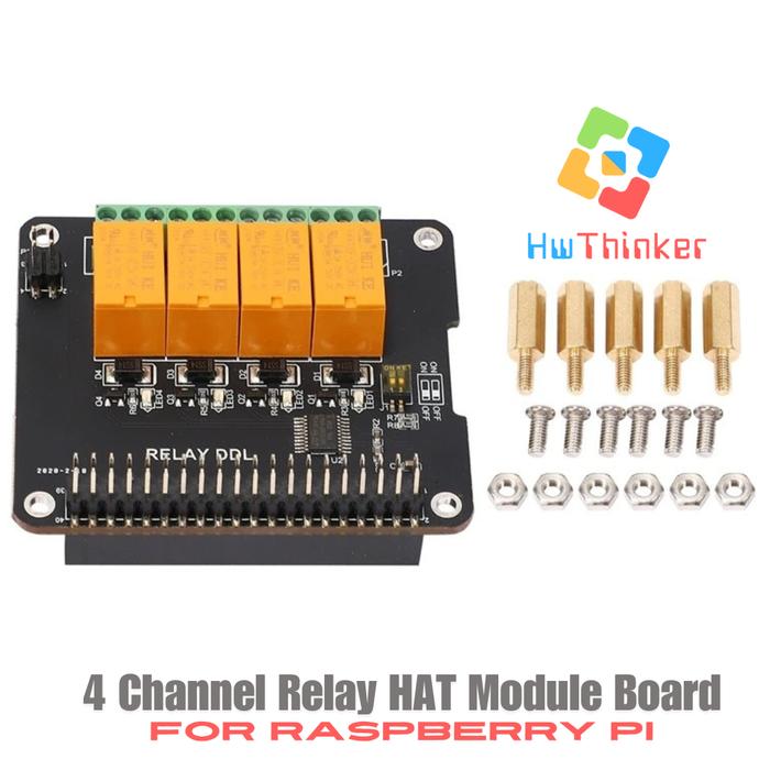 Jual Modul 4 Channel Relay Hat Board untuk Raspberry Pi Shield - Kota ...