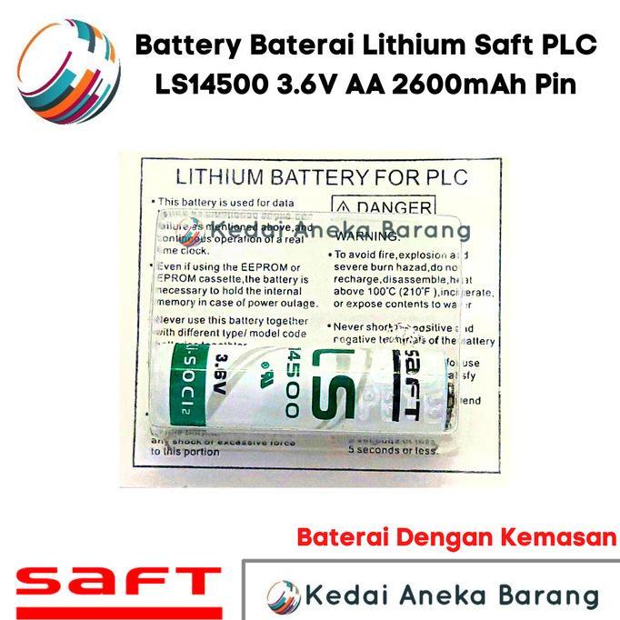 Gambar Best Battery Baterai Lithium Saft PLC LS14500 3.6V AA 2600mAh Pin dari Portal Seven undefined Tokopedia