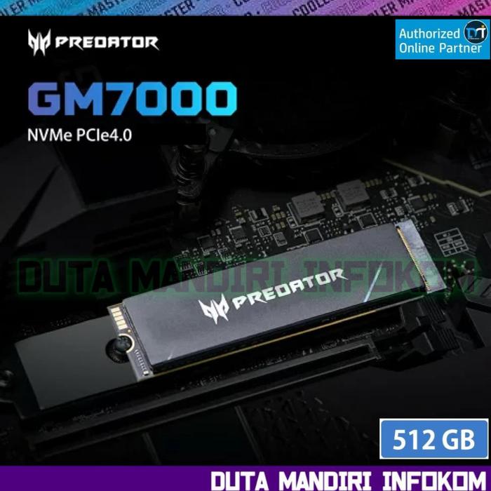 Gambar Acer Predator GM7000 SSD 512GB 1TB 2TB 4TB 8TB - M.2 2280 NVMe PCIe Gen4.0 x4 - 512GB  dari Duta Mandiri Infokom Kota Administrasi Jakarta Pusat Tokopedia