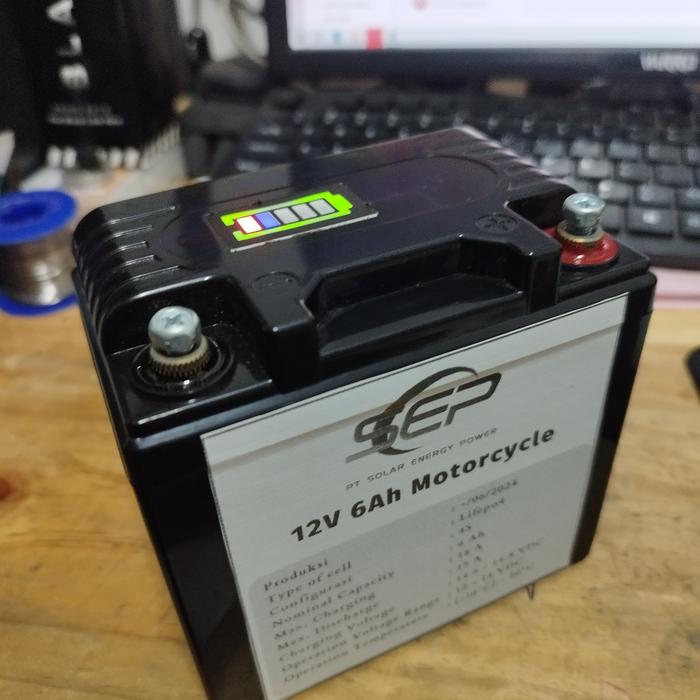 Aki Battery Lithium Lifepo4 12V 6Ah 12Ah 18Ah For Sepeda Motor Motorcycle Blade Racing - 12Ah