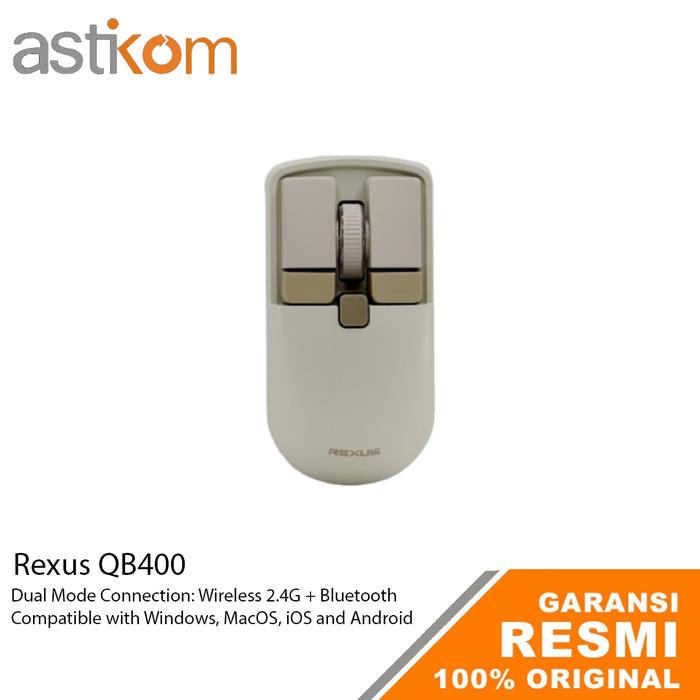 Gambar Rexus Mouse Office Wireless Bluetooth QB400 - Beige dari Astikom undefined Tokopedia