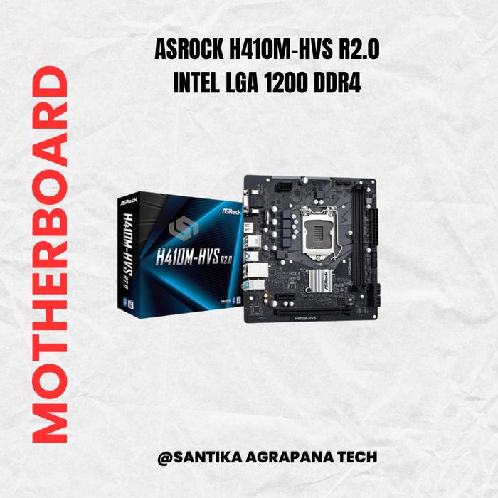 Gambar Motherboard Asrock H410M-HVS R2.0 Intel LGA 1200 DDR4 dari santikagrapanatech undefined Tokopedia