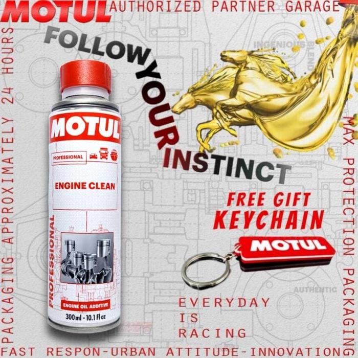 Gambar Megabonus Motul Engine Clean Moto Cairan Pembersih Mesin Motor Motul 200Ml - BONUS KEYCHAIN dari Wildann Collection undefined Tokopedia