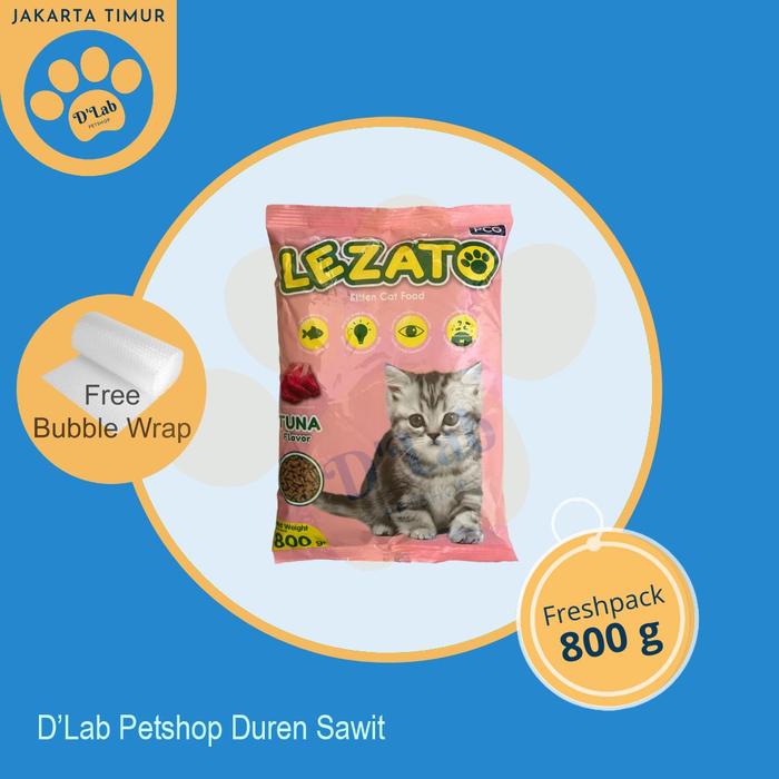 Gambar Lezato Cat Food 1kg freshpack makanan kucing 1 kg - Lezato KITN 800 dari D'Lab Petshop undefined Tokopedia