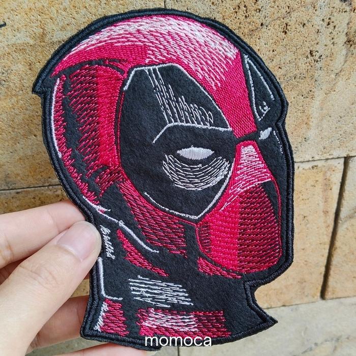 Gambar back Patch premium besar bordir kepala deadpool  superhero Wolverine tempel jahit dari momoca official undefined Tokopedia