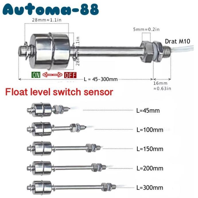 Gambar STAINLESS STEEL WATER LEVEL FLOAT SWITCH TANK SENSOR AIR RADAR BALL - 100mm (10cm) dari Fujistorem undefined Tokopedia