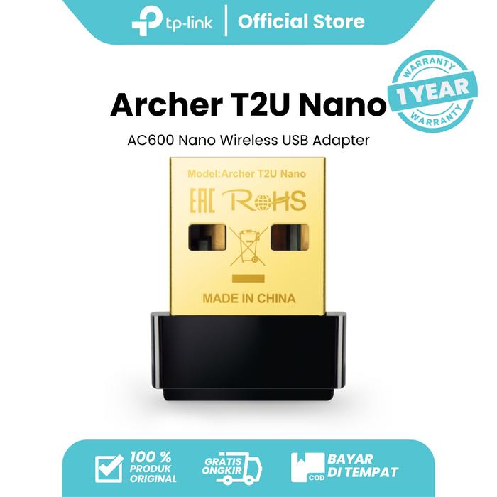 Gambar TP-LINK Archer T2U Nano | AC600 Nano Wireless | USB Adapter | WiFi Dongle | Dual Band | WiFi 5 | USB 3.0 Router - Archer T2U Nano dari TP-Link Indonesia undefined Tokopedia