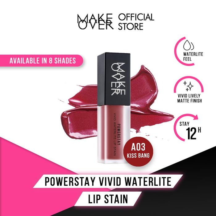 Gambar MAKE OVER Powerstay Vivid Waterlite Lip Stain | Makeover  Lip Cream - A03. KISS BANG dari OneBeautyMart undefined Tokopedia