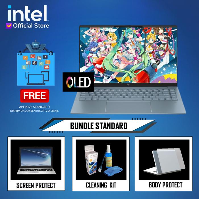 Gambar HP Pavilion Plus 14 Oled EVO EW0080TU - Core I7 1355U 16GB 1TB SSD 14" 2.8K - Bundle Standard, Windows 11 HOME dari INTEL STORE ID undefined Tokopedia
