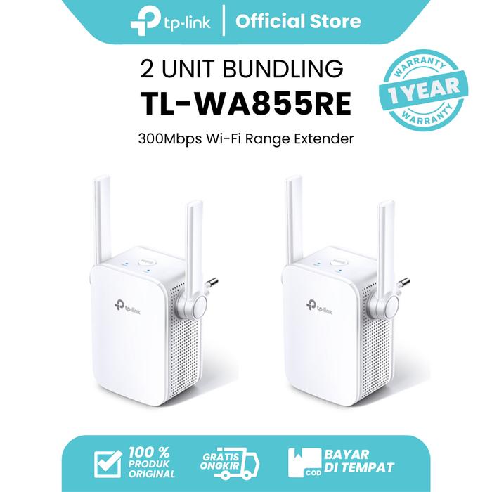 Gambar TP-Link TL-WA855RE | 300Mbps Wi-Fi Range Extender | Penguat Sinyal | WiFi Booster | Access Point - TL-WA855RE 2pcs dari TP-Link Indonesia undefined Tokopedia