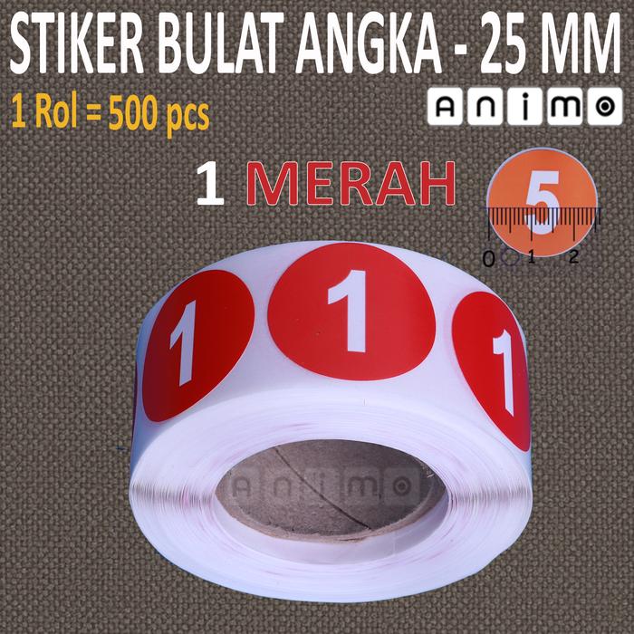 Gambar STIKER Bulat ANGKA 25 mm - Stiker Angka - Stiker HURUF - Stiker Abjad 25 mm isi 500 pcs - 1 dari ANIMO LABEL undefined Tokopedia