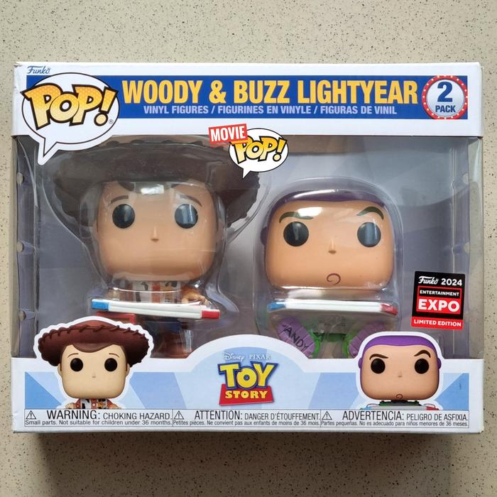 Gambar Funko POP! 2 Pack Toy Story - Woody & Buzz Lightyear Console Game C2E2 dari Movie POP undefined Tokopedia